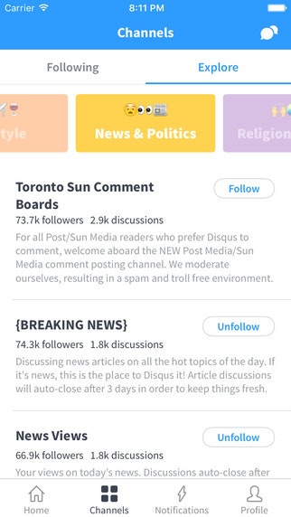 Disqus iOS App gallery image