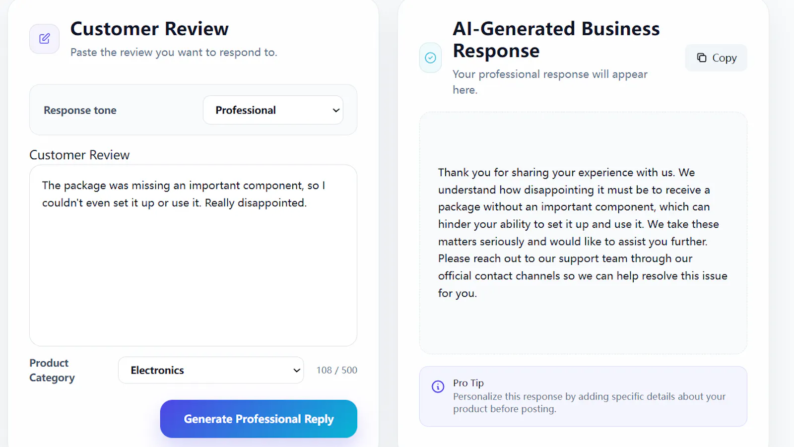 Oizmo Review Reply screenshot 2