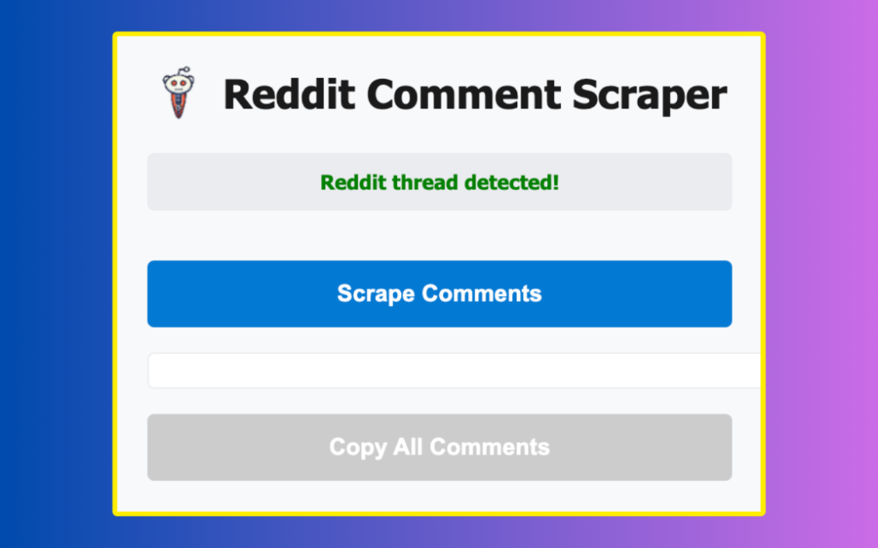 Reddit Comment Scraper gallery image