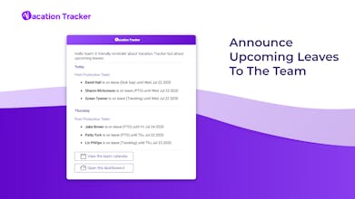 Vacation Tracker for Microsoft Teams gallery image