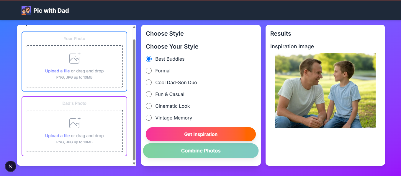 Pic with Dad gallery image