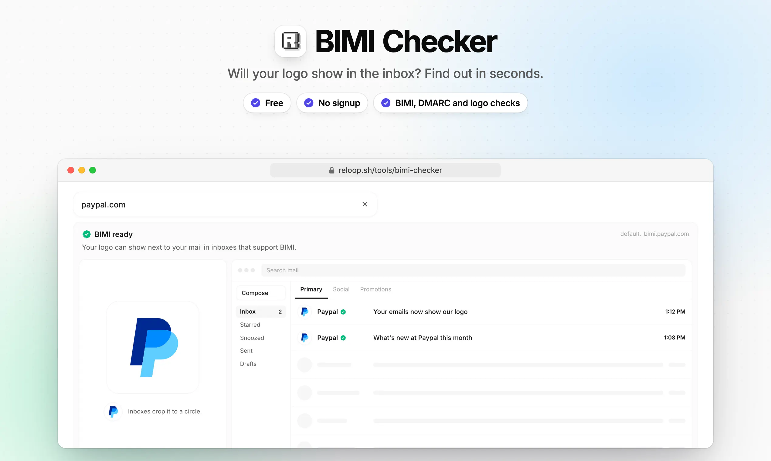 BIMI Checker by Reloop gallery image