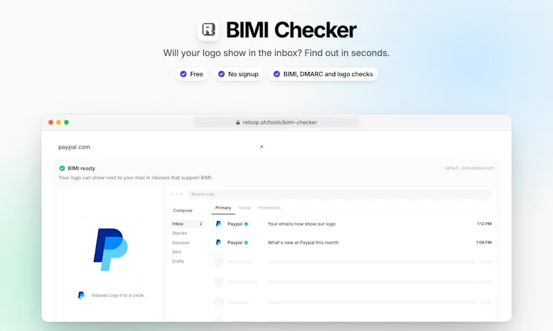 BIMI Checker by Reloop screenshot 2