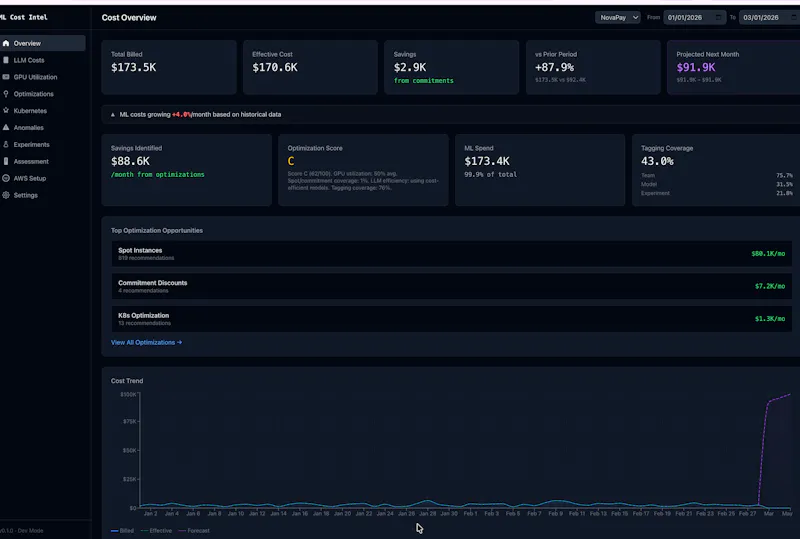 MLCostIntel screenshot 1