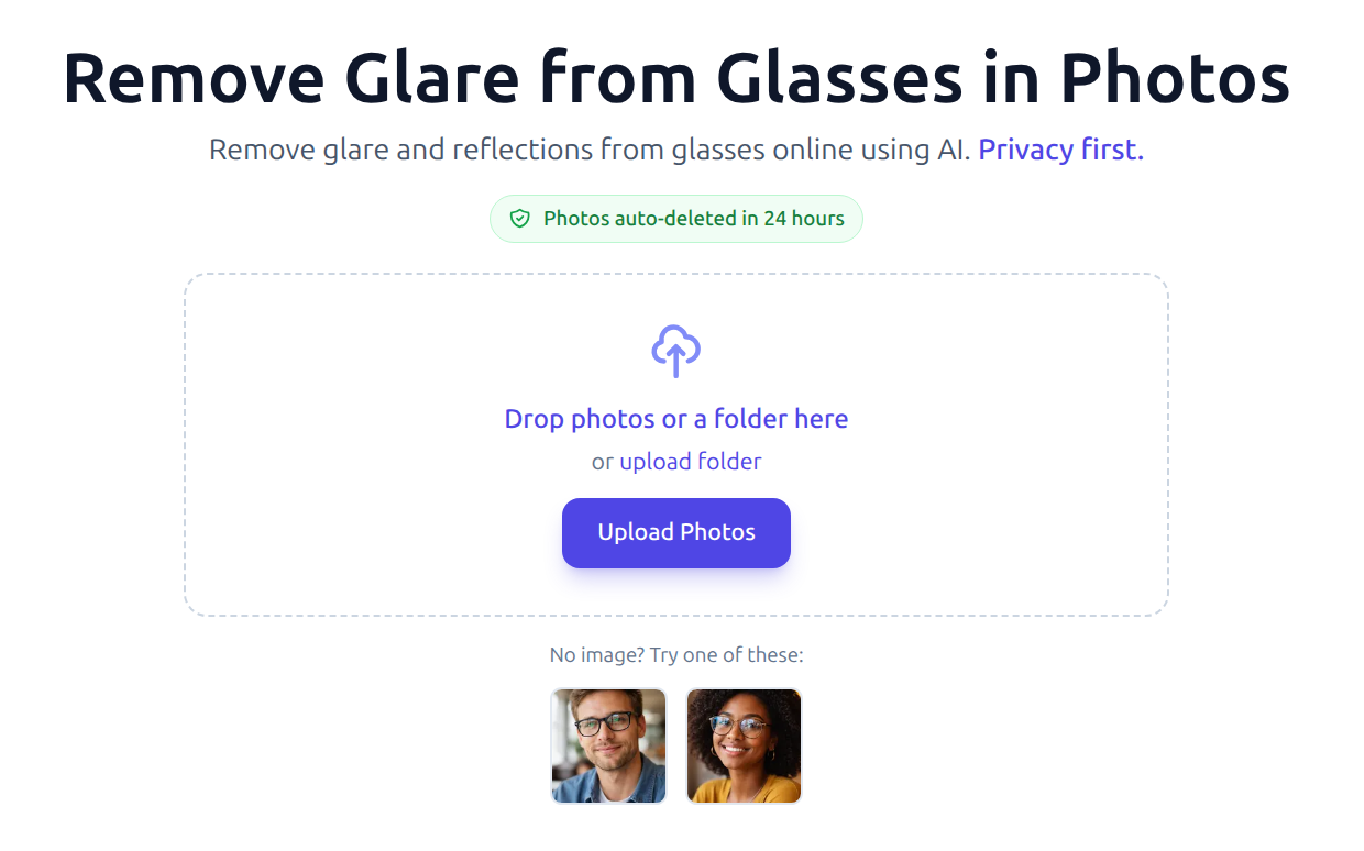 RemoveGlassesGlare gallery image