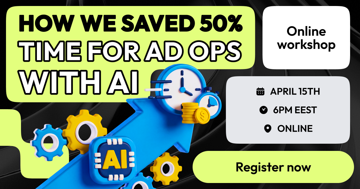 Webinar: save 50% of ad ops time with AI gallery image