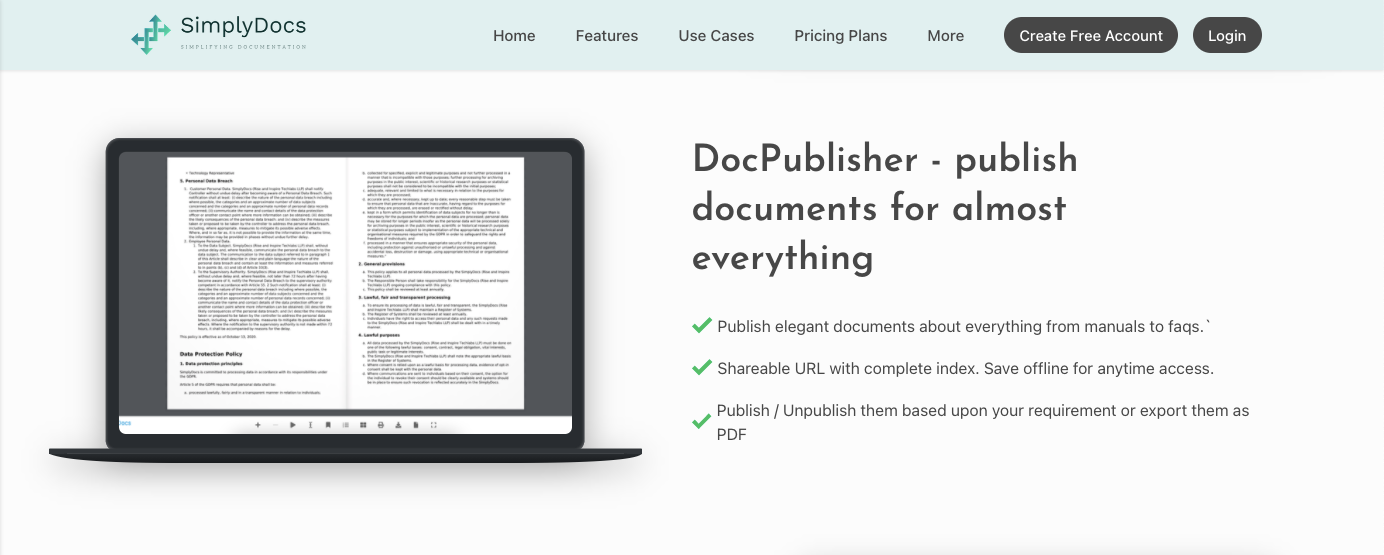 SimplyDocs Form Builder, Doc Generation, Doc Publishing & Proposals Product Hunt