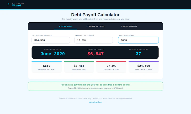 CalculatorWizard screenshot 2