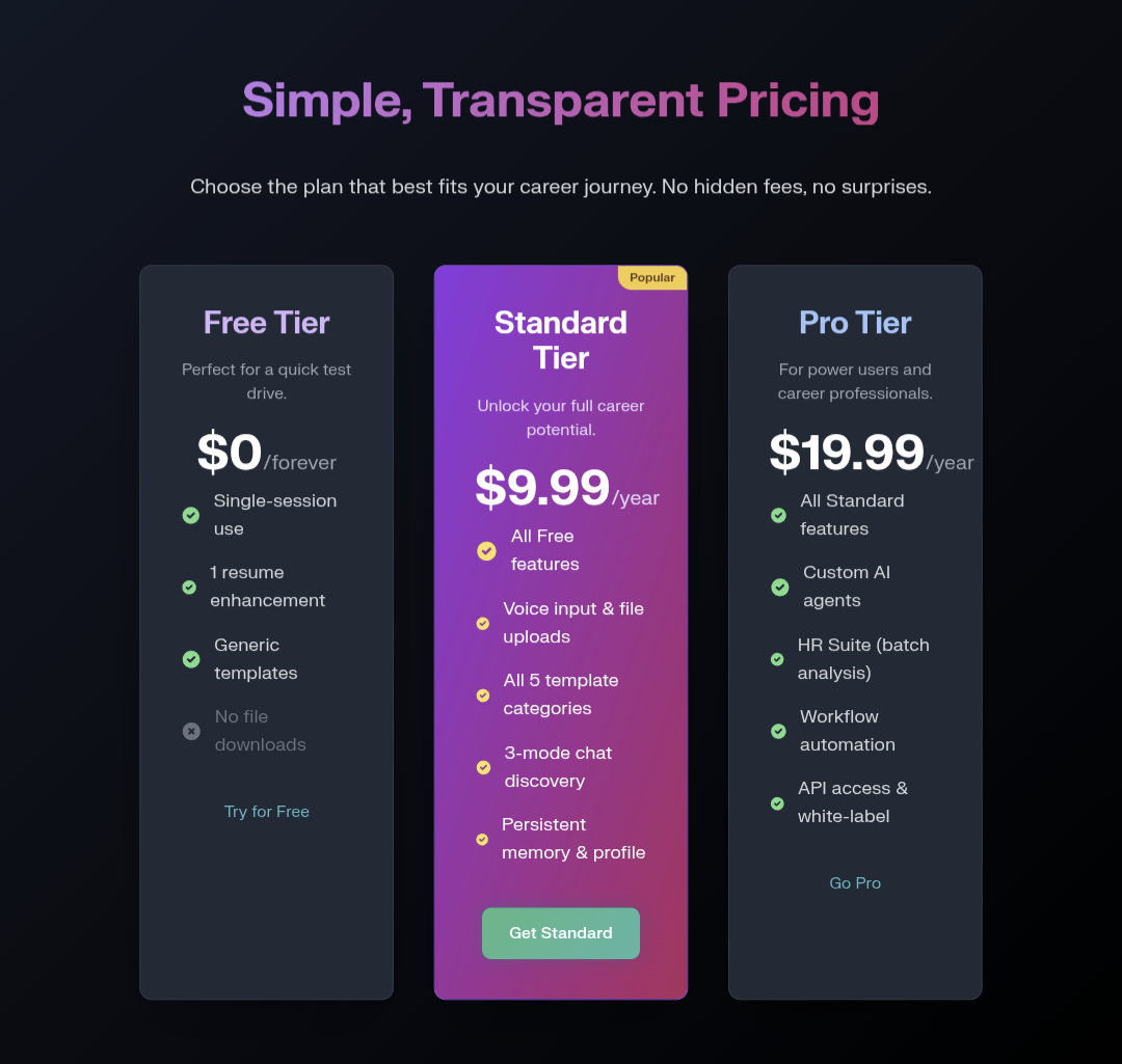 Resume Rockstar - Screenshot 2 showing product features and functionality