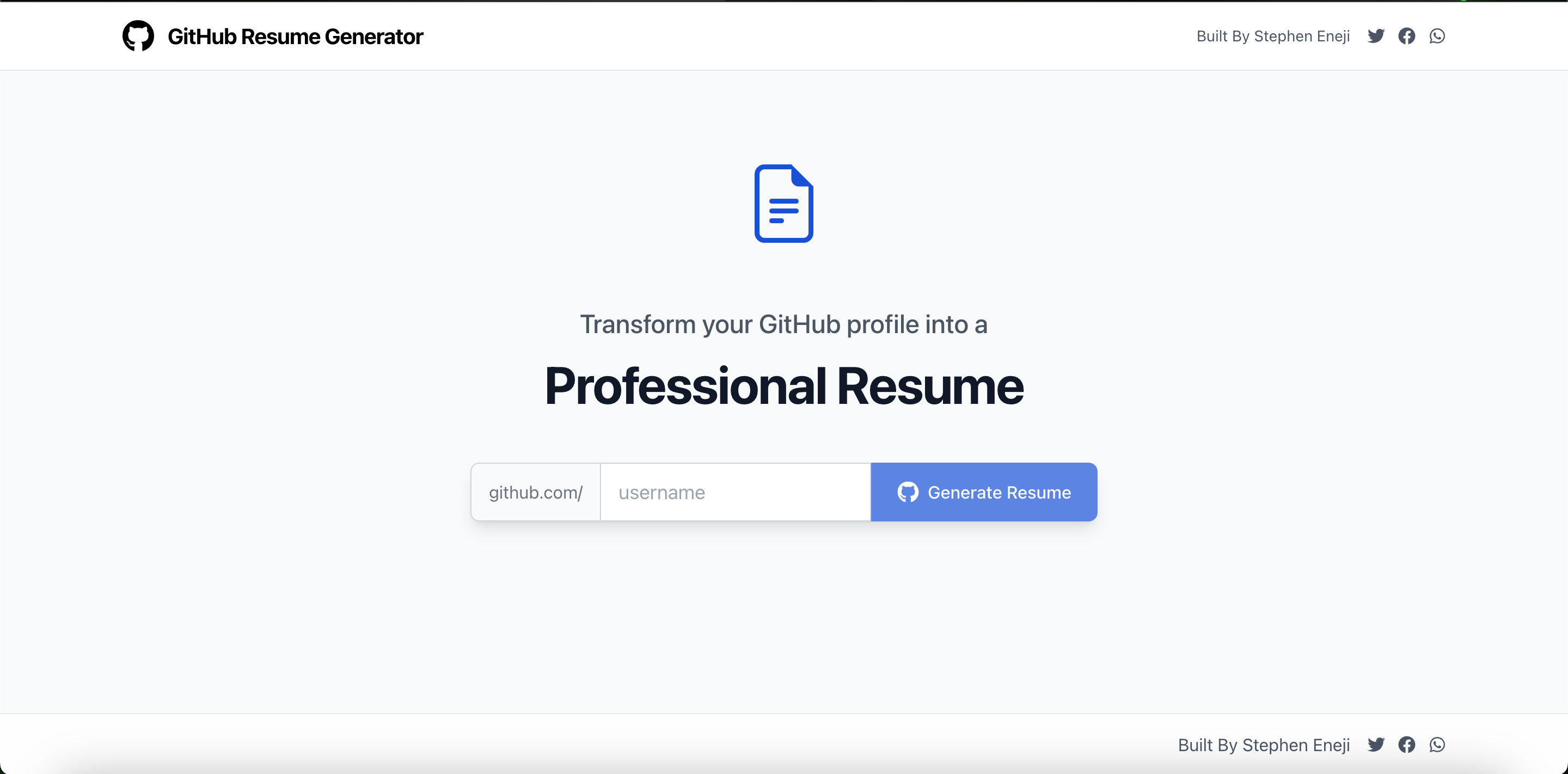 GitHub Resume Generator gallery image