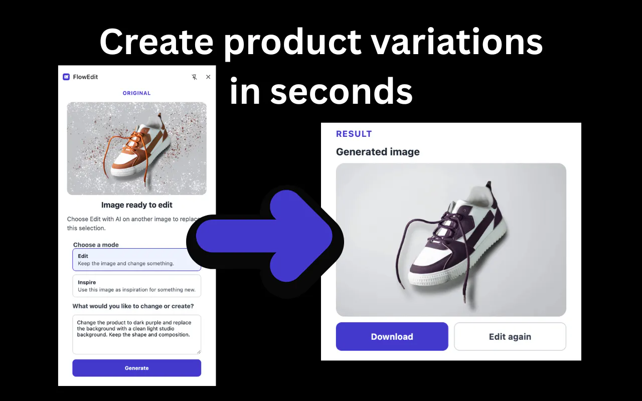 FlowEdit: AI Image Editor for the Web gallery image