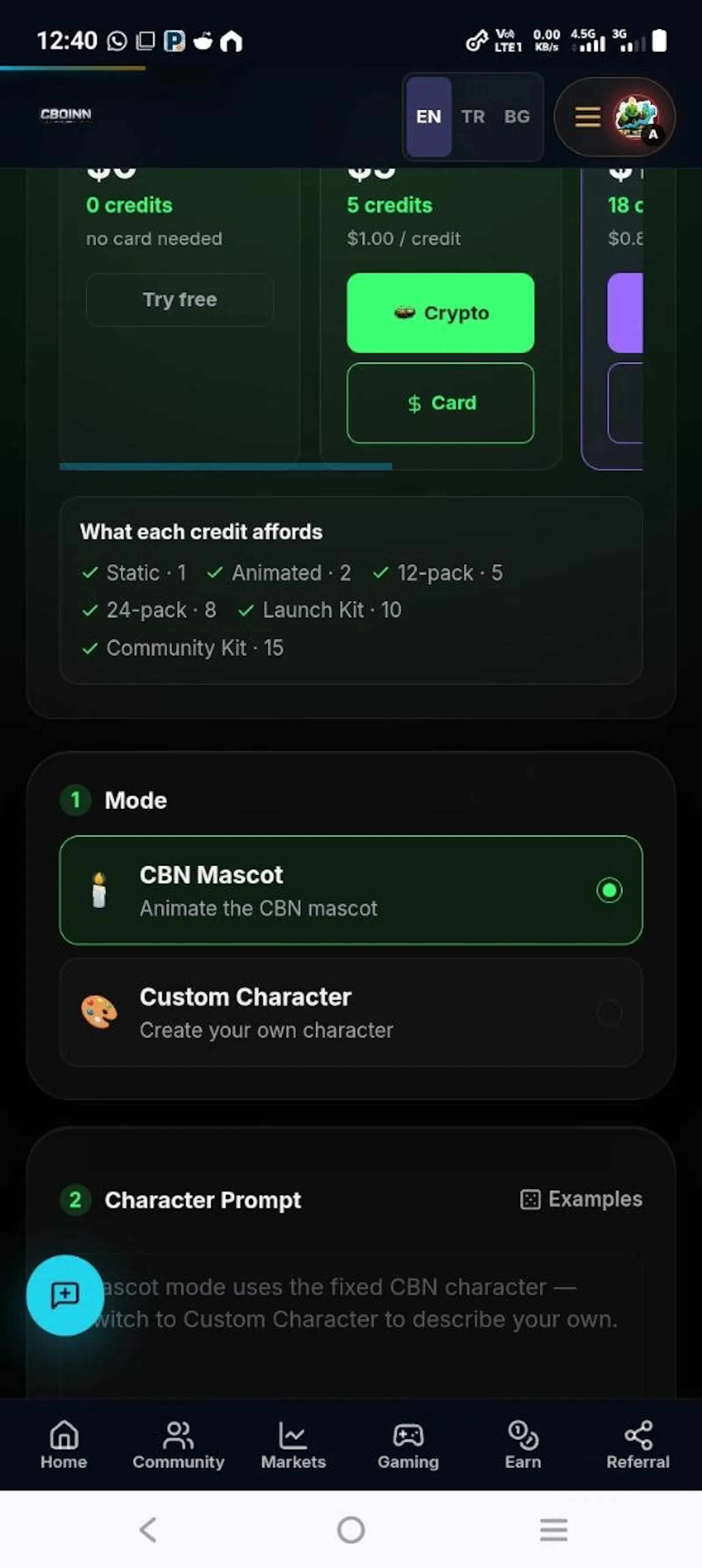 CBOINN AI Character Creator screenshot 1