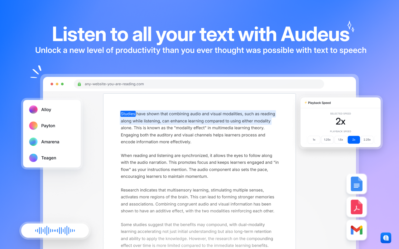 Audeus: Text to Speech Reader gallery image