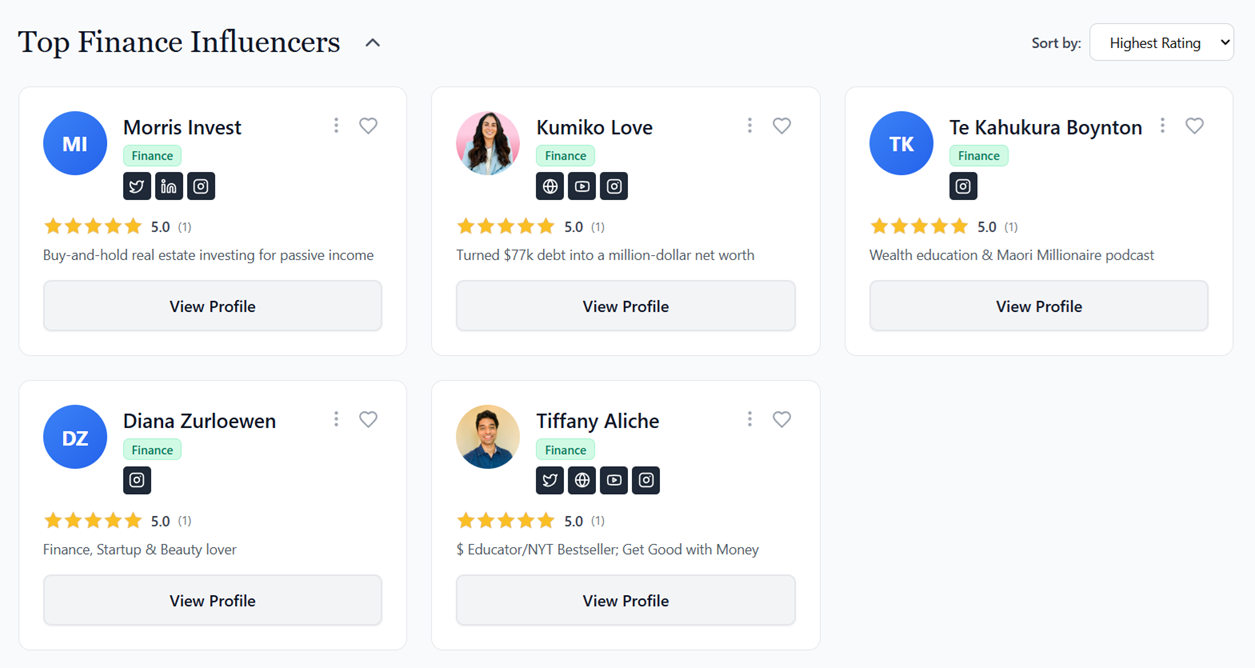 Ratefluencer - Screenshot 3 showing product features and functionality