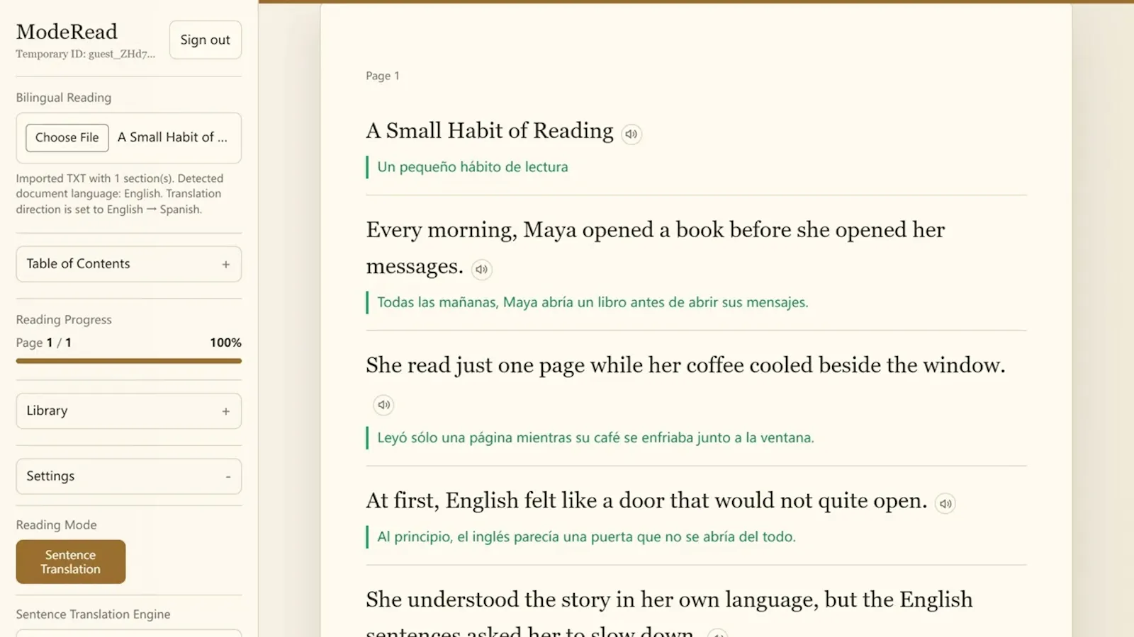 ModeRead screenshot 1 (video preview)