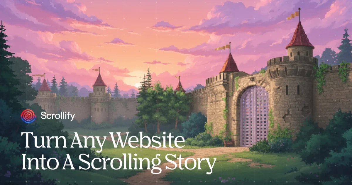 Scrollify — Turn screenshots into videos - Main product screenshot demonstrating key features and user interface