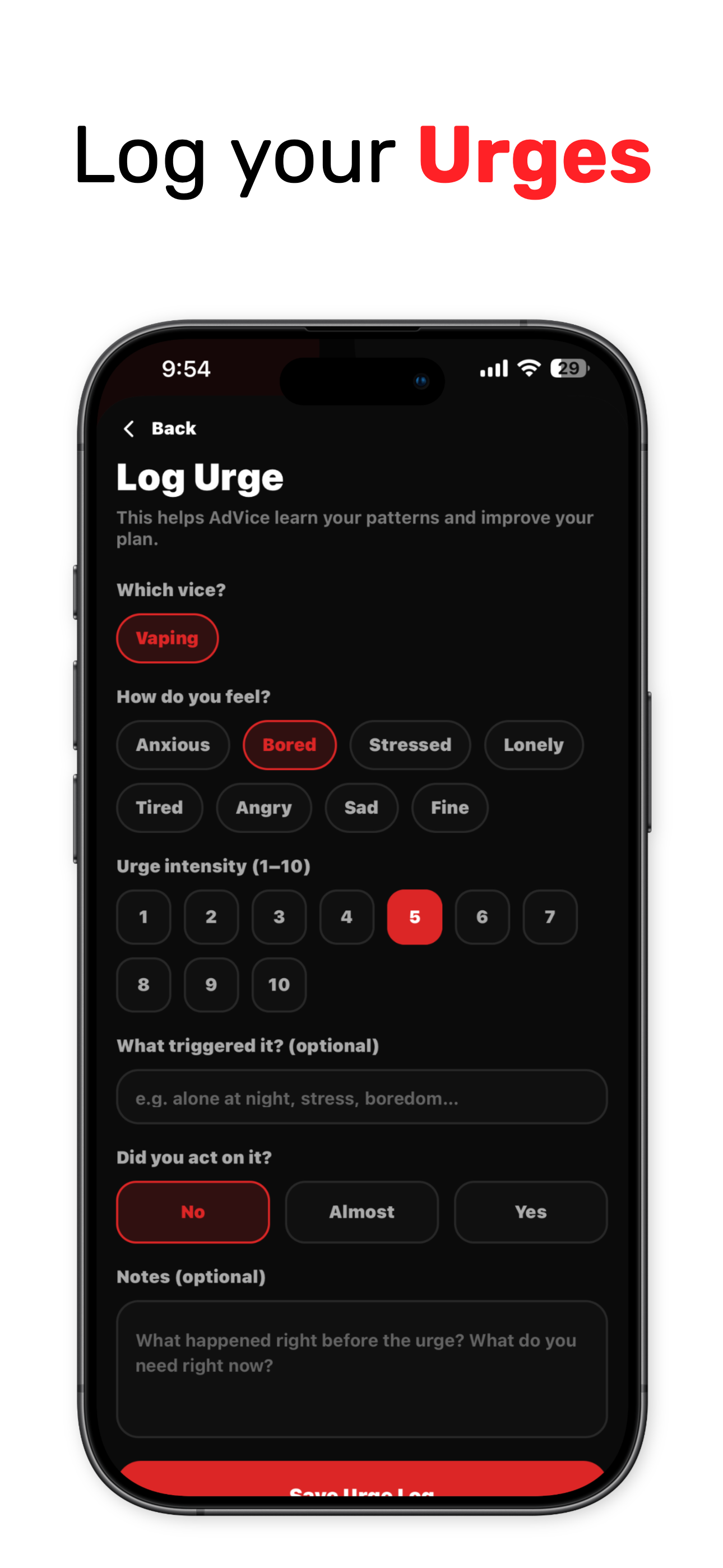 AdVice - Break Bad Habits - Screenshot 4 showing product features and functionality
