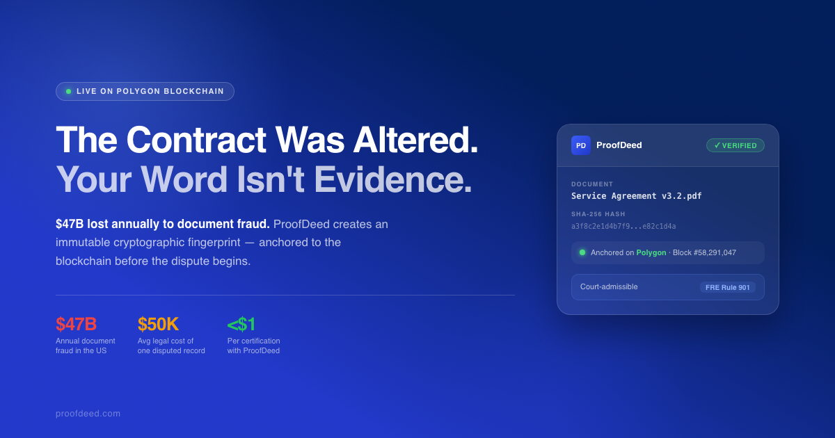ProofDeed — Blockchain Certification gallery image
