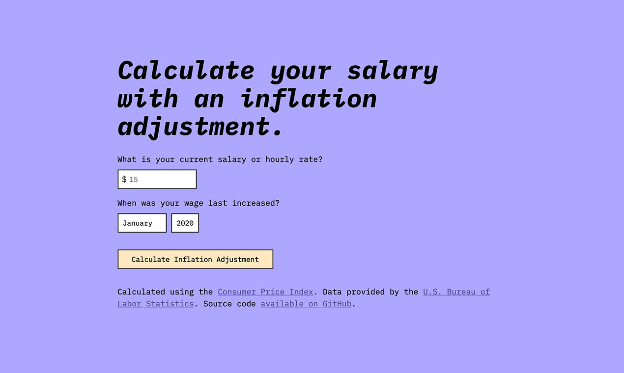 Salary Inflation Calculator Product Information, Latest Updates, and