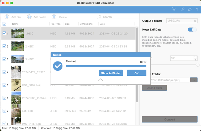 Coolmuster HEIC Converter for Mac - Screenshot 3 showing product features and functionality