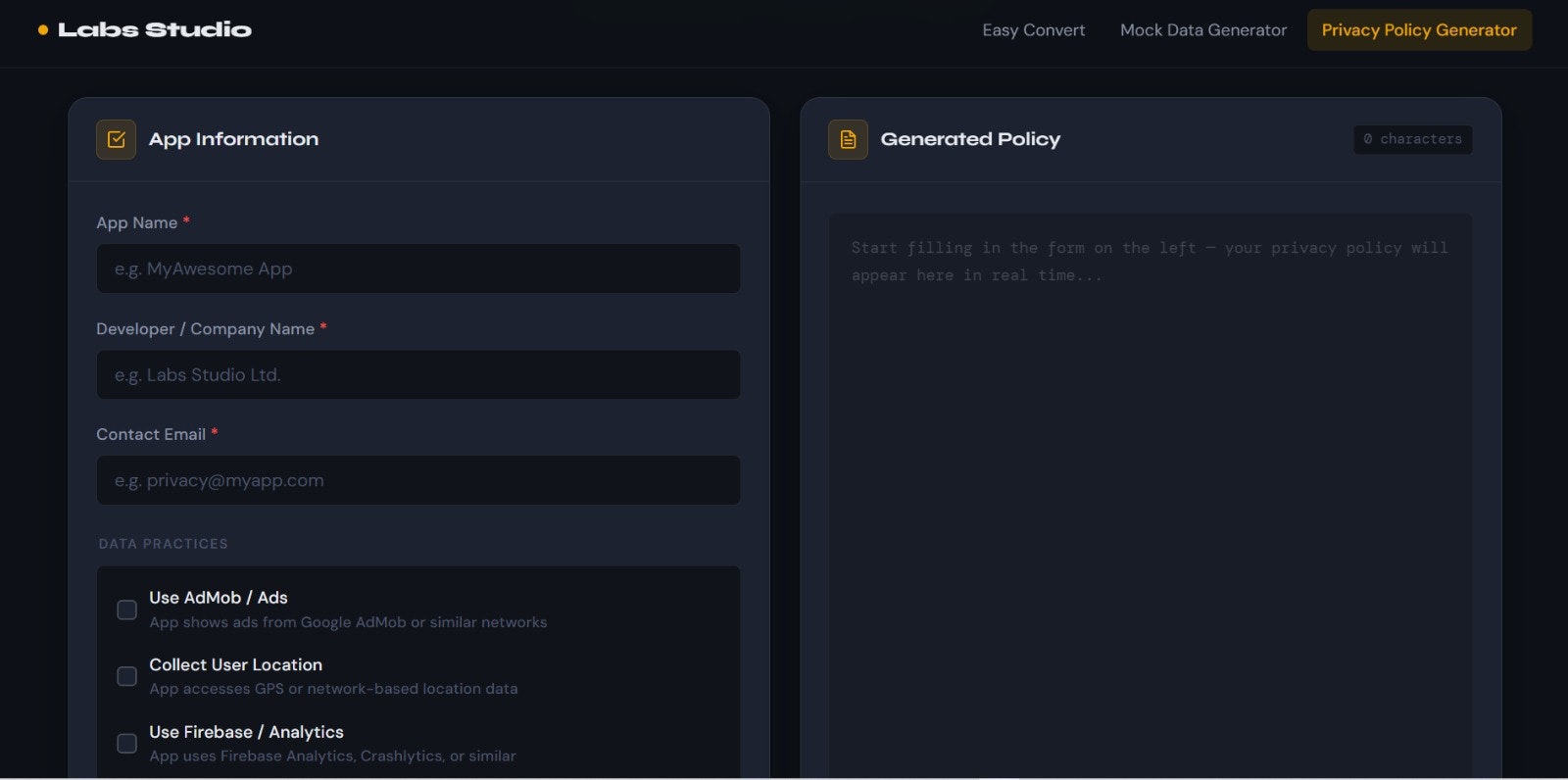 Free Privacy Policy Generator gallery image