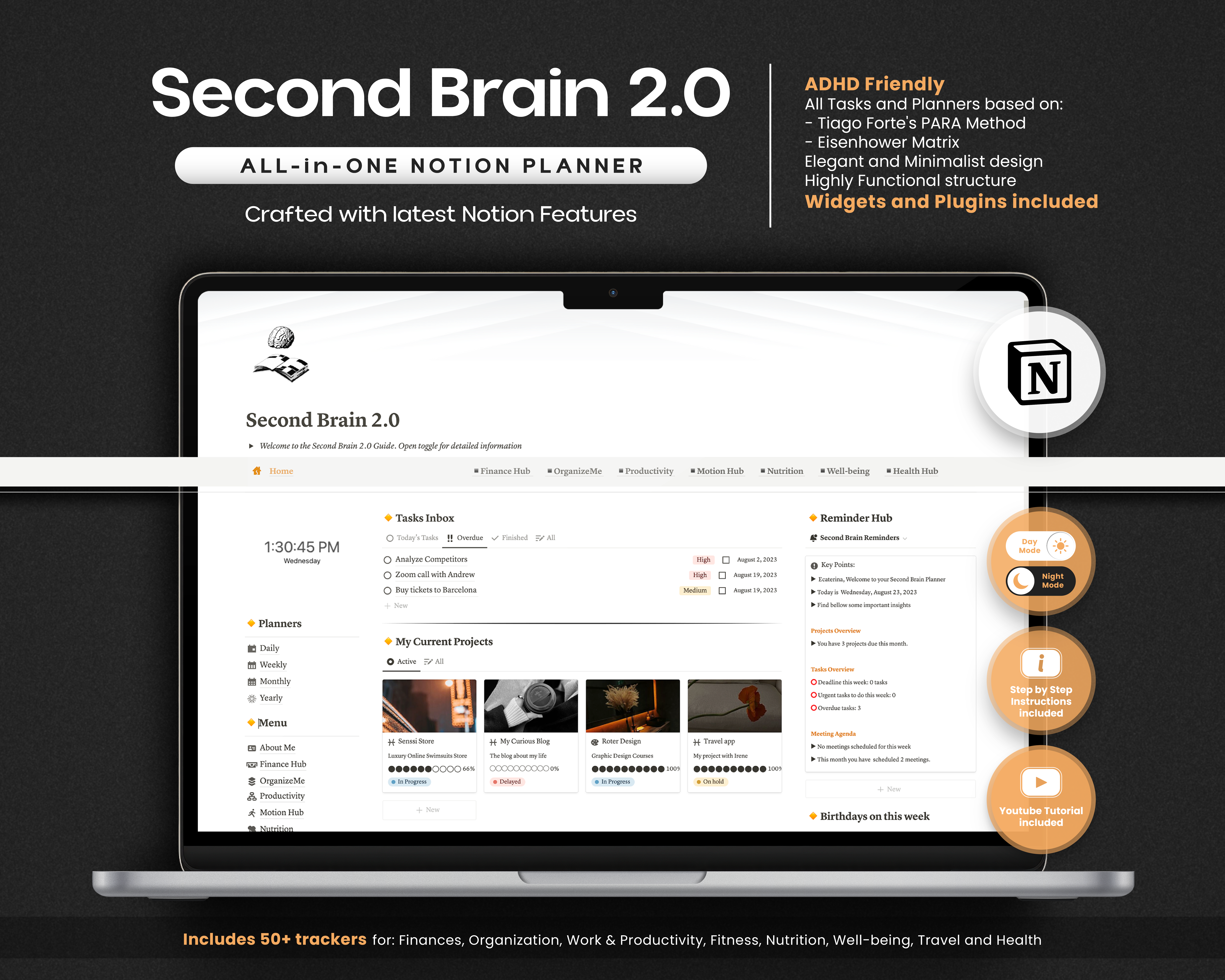 Second Brain 2.0 Notion Template - Powerhouse to organize every aspect of your life media 2