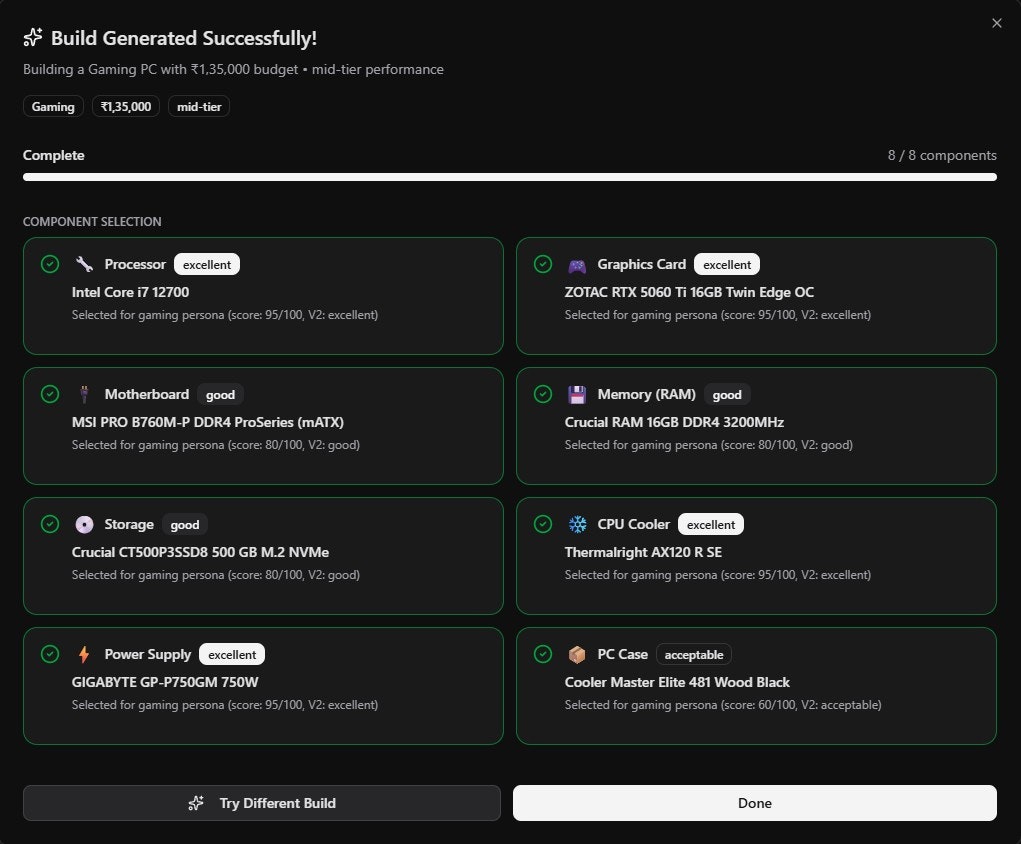 BestRig - Persona-Aware PC Build Advisor gallery image