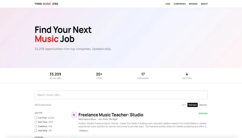 Think Music Jobs screenshot 1