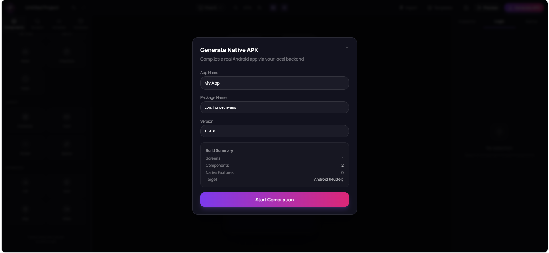 Forge — Design Figma to APK in minutes gallery image