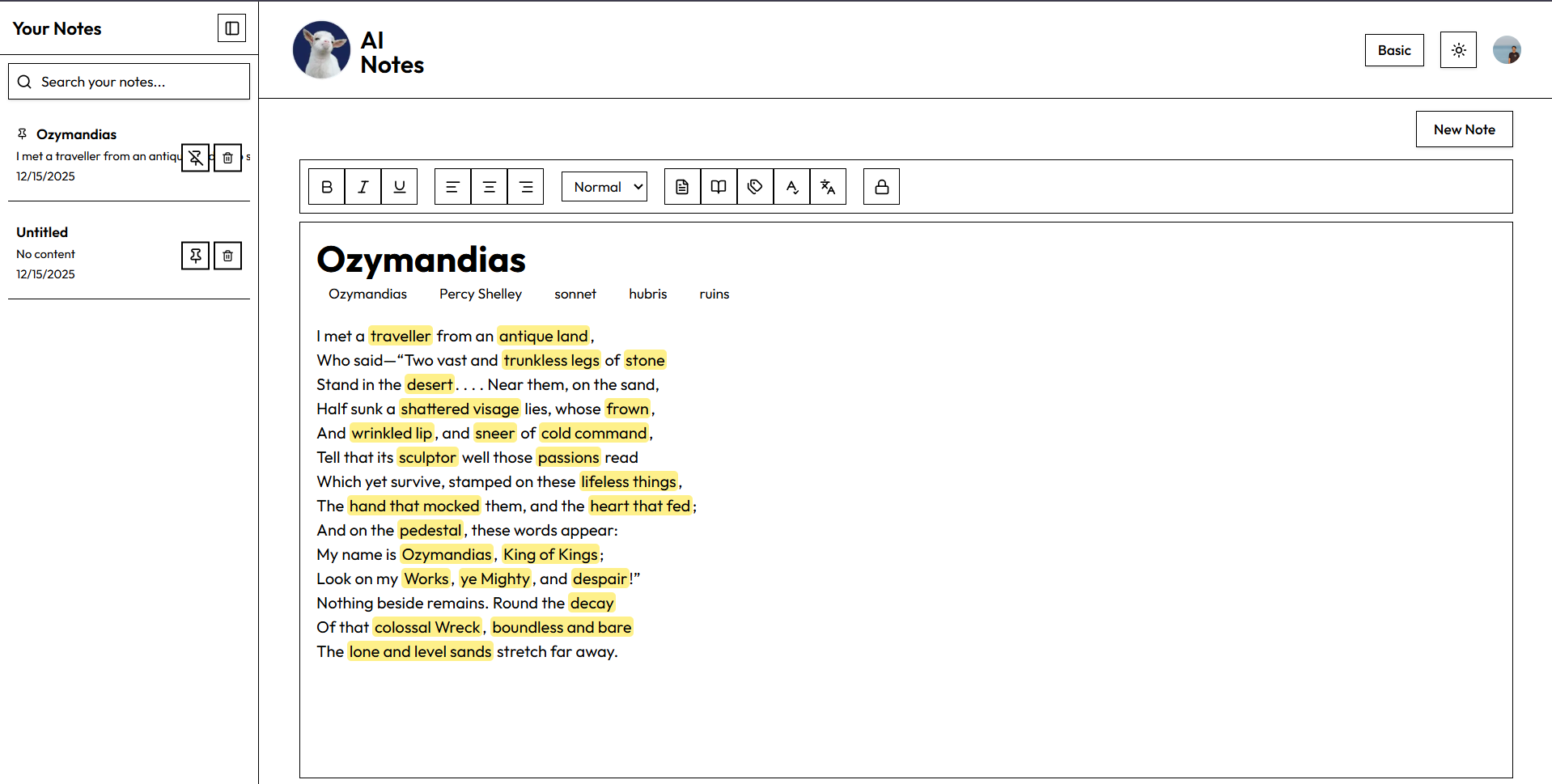 AI-Powered Notes Taker - Screenshot 3 showing product features and functionality