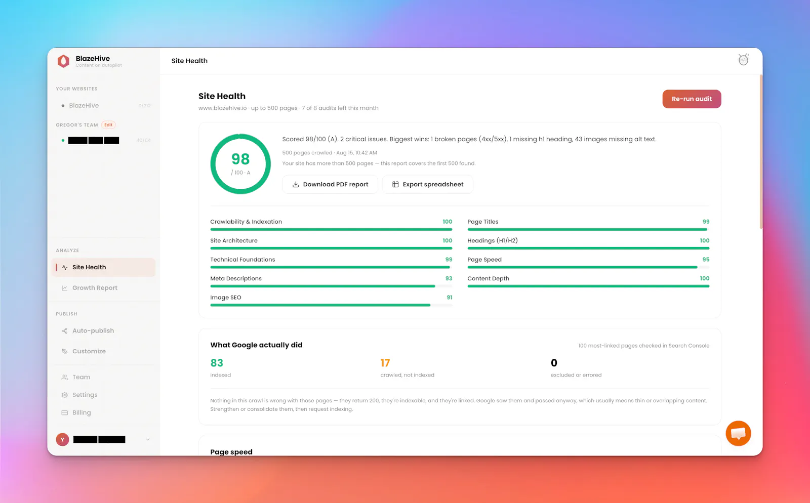 BlazeHive: #1 AI SEO Agent on Autopilot screenshot 4