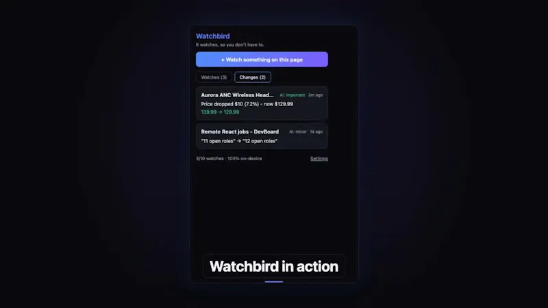 Watchbird screenshot 1 (video preview)