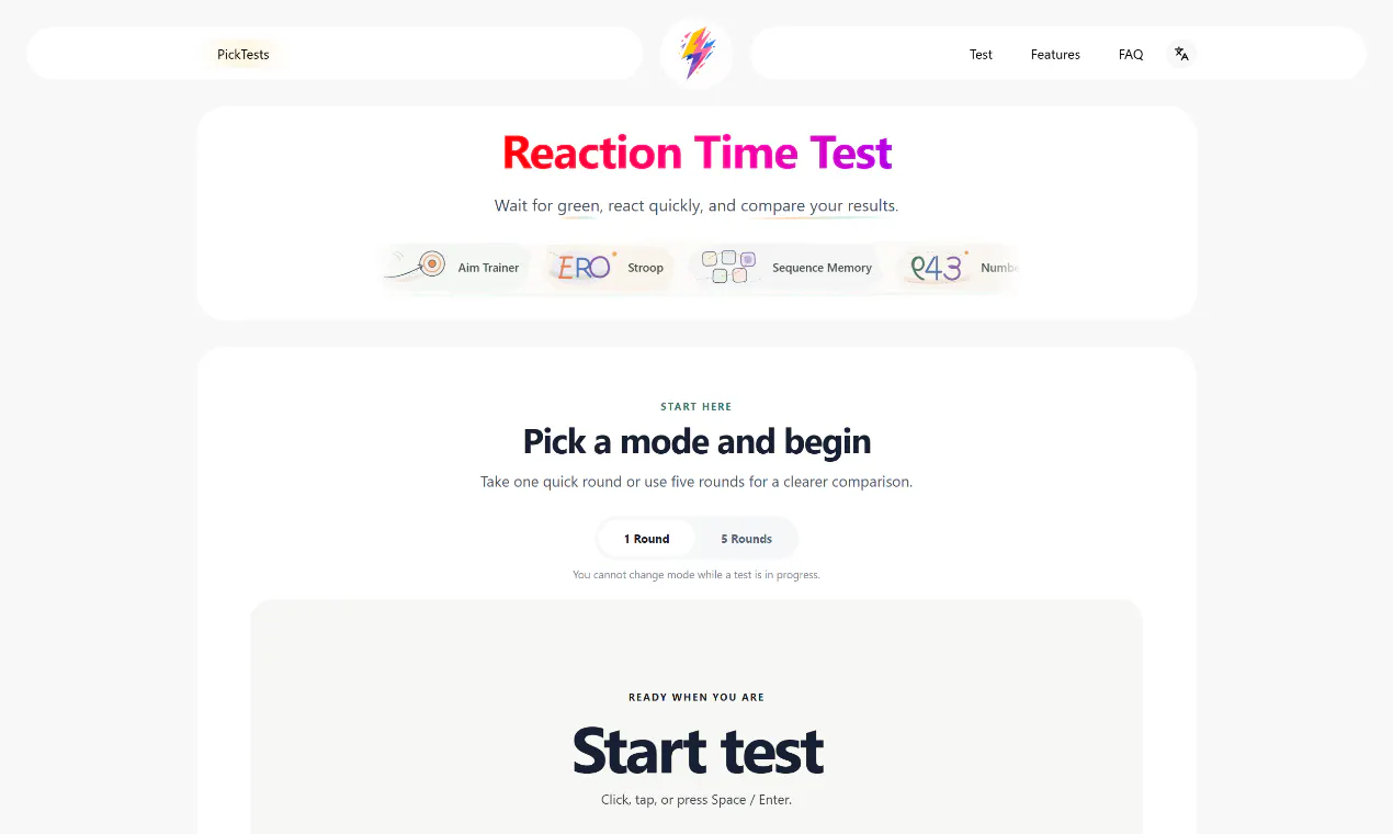 Pick a Test gallery image