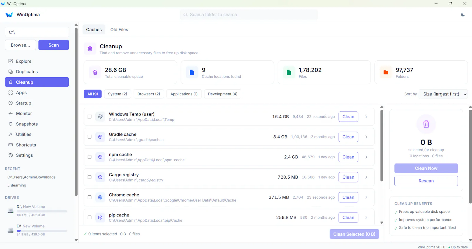 WinOptima screenshot 4