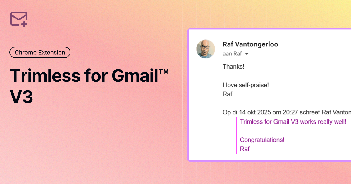 Trimless for Gmail™ V3 gallery image