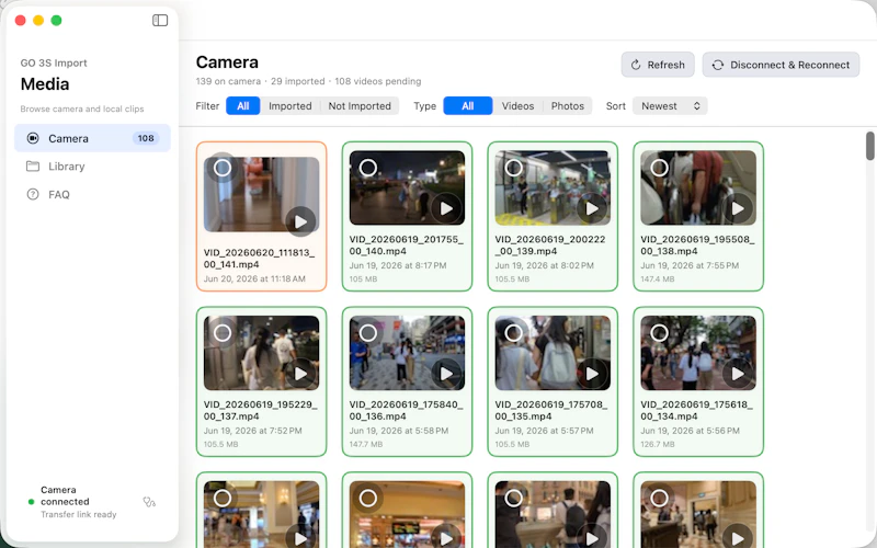 Insta360 Camera Import for Mac screenshot 3