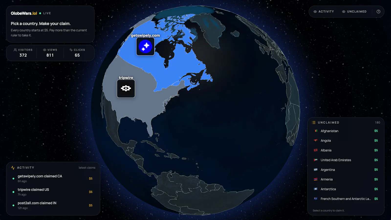GlobeWars screenshot 2