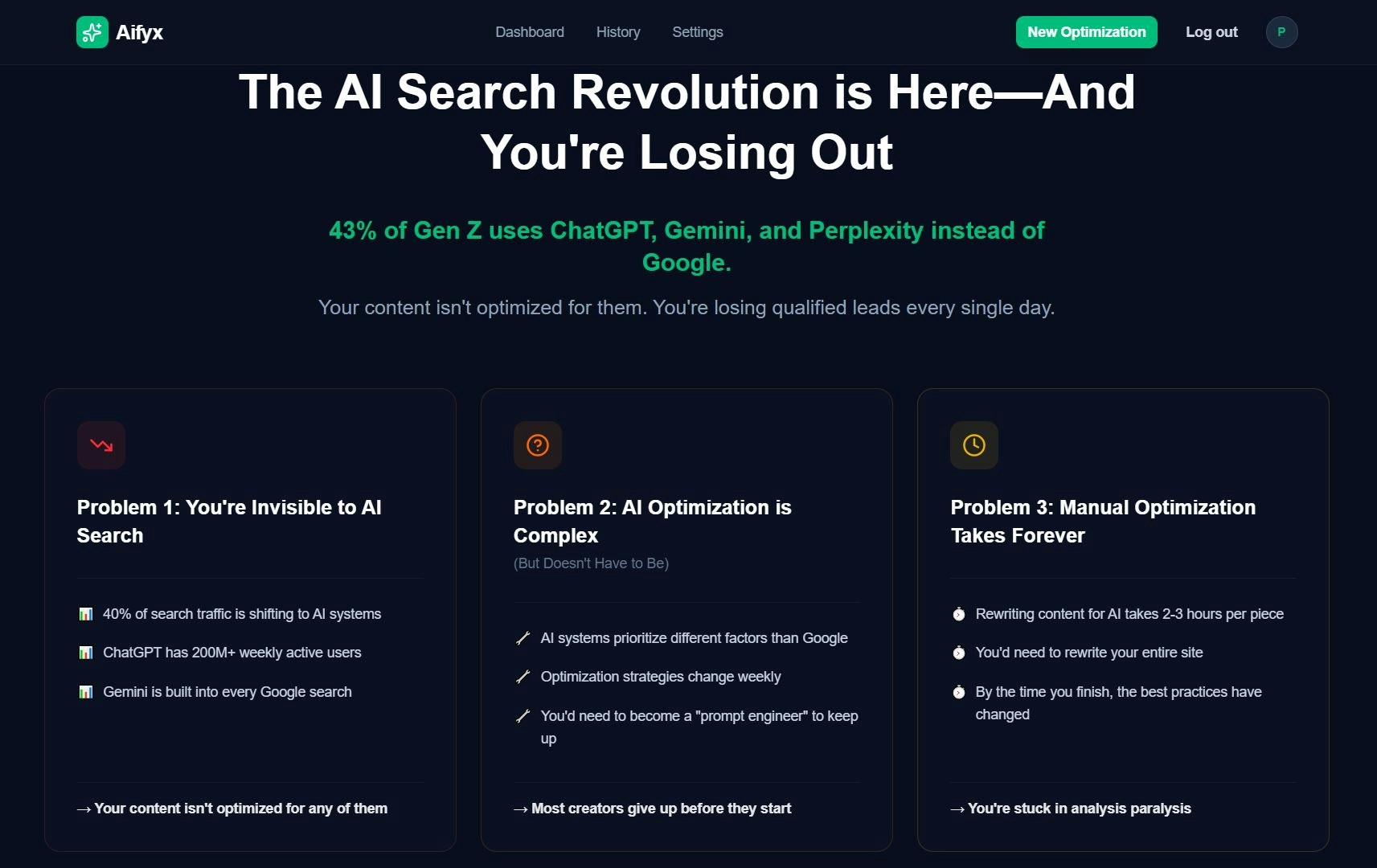 Aifyx: Get Your Content Cited by AI - Screenshot 2 showing product features and functionality