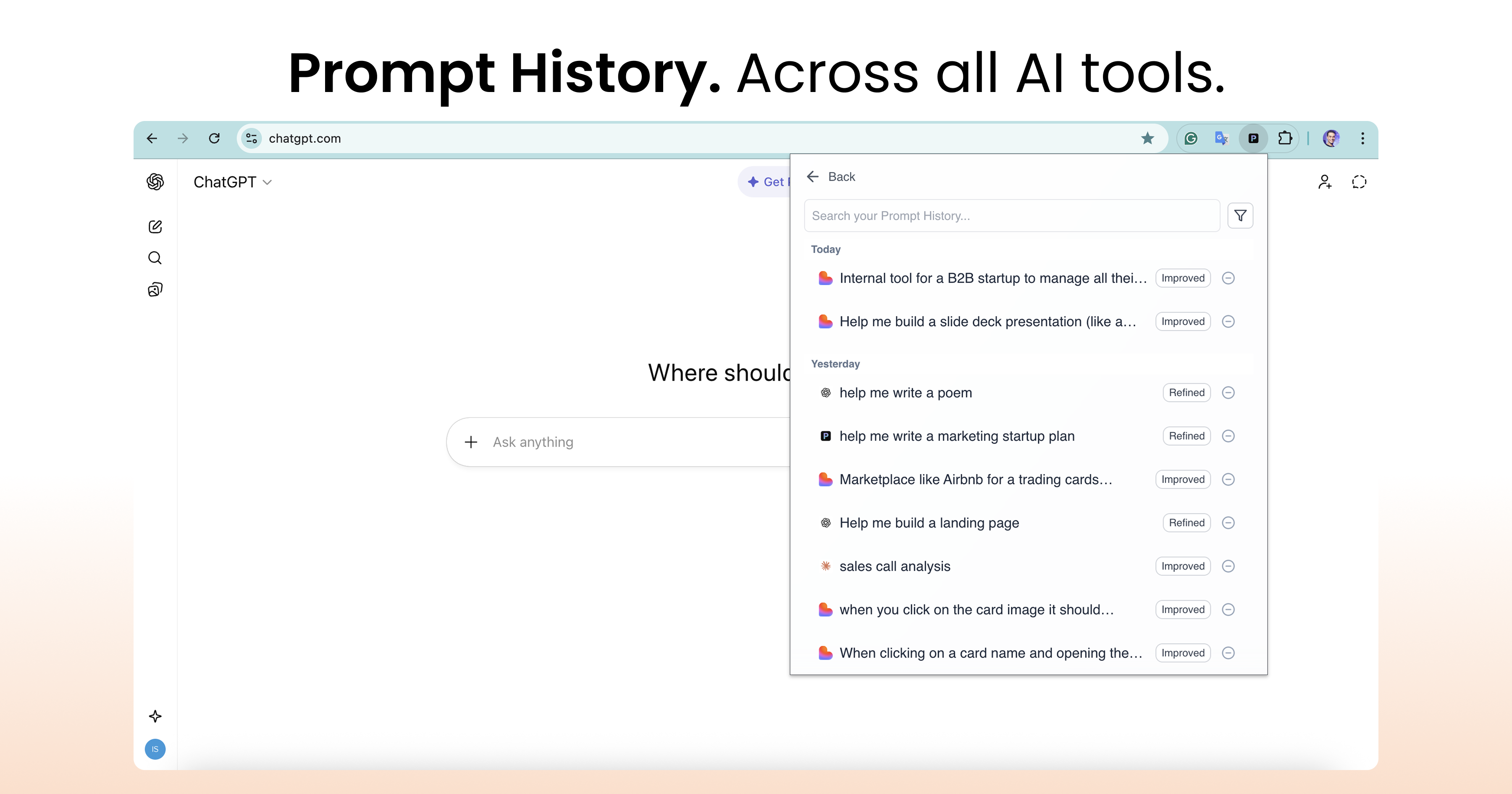 Pretty Prompt 1.0 Extension and Web App gallery image