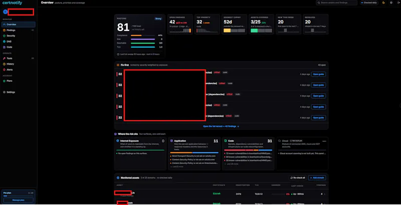 CertNotify screenshot 3