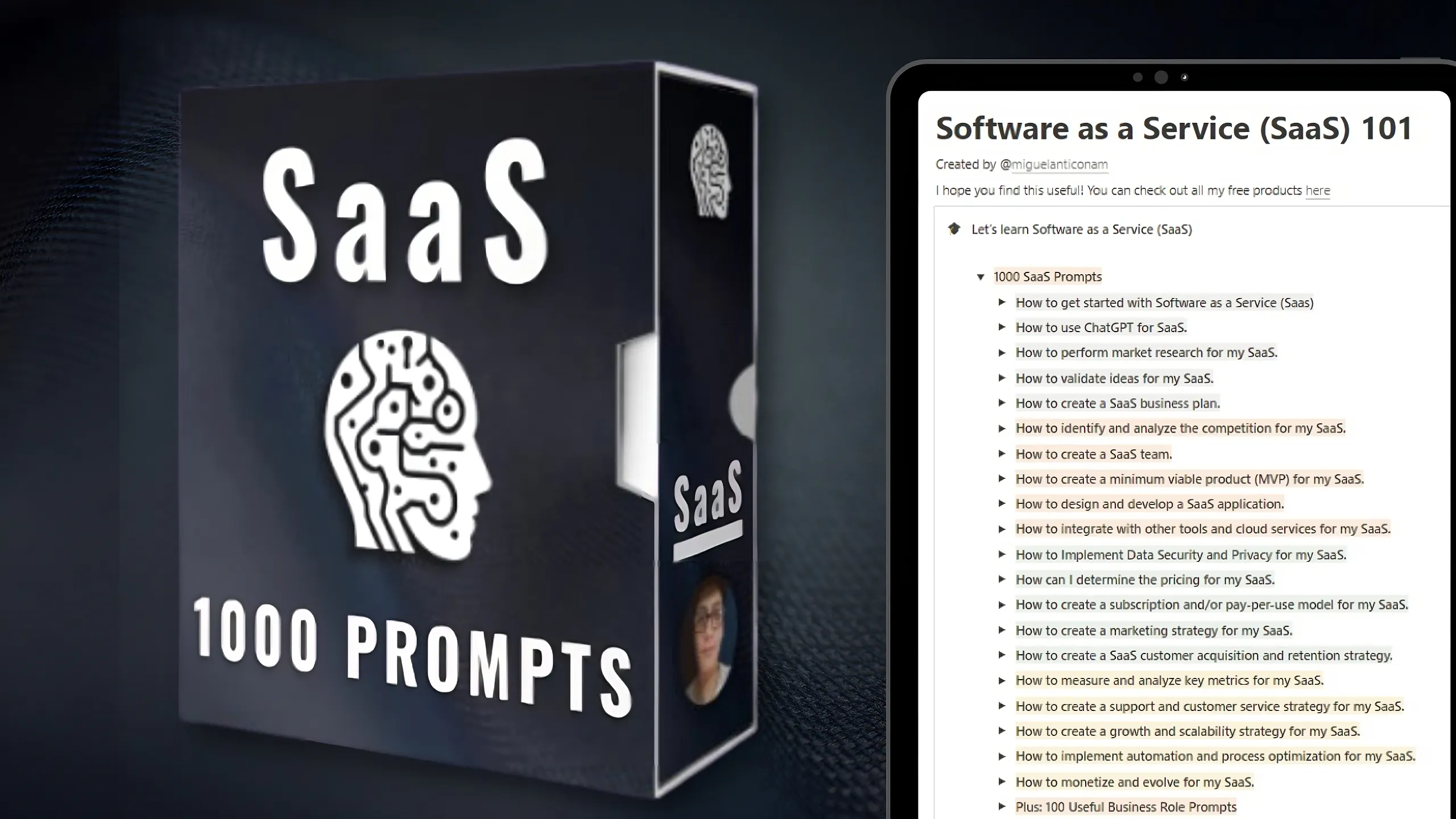1000+ SaaS Prompts Template gallery image