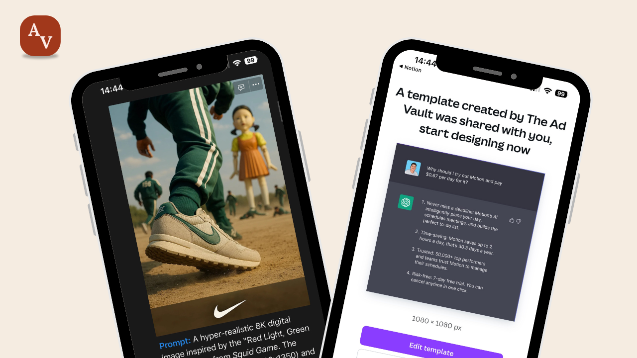 Média 75 modèles de méta publicitaire pour Facebook - Obtenez 75 créatifs d'annonces et obtenez des informations hebdomadaires sur ce qui fonctionne 1
