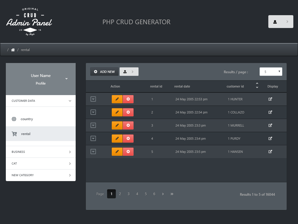 PHP CRUD Generator gallery image