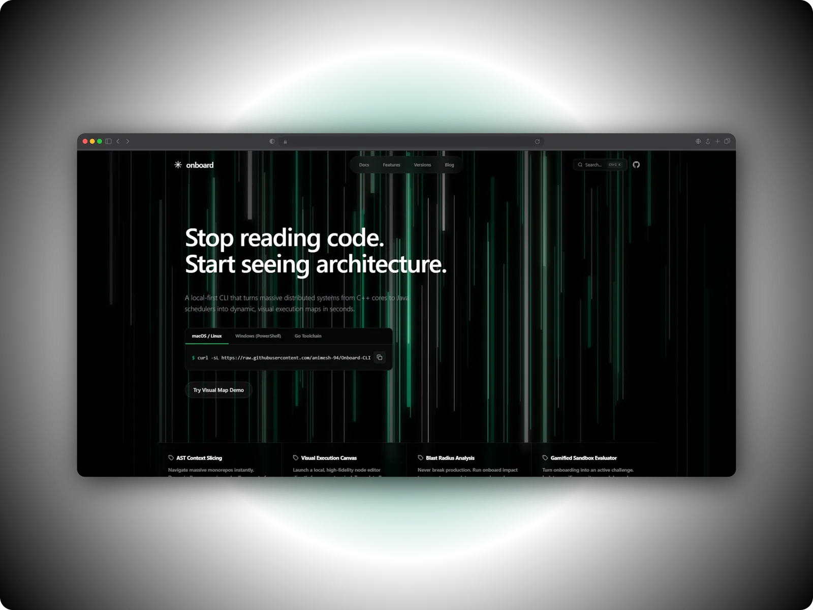 Onboard CLI screenshot 1