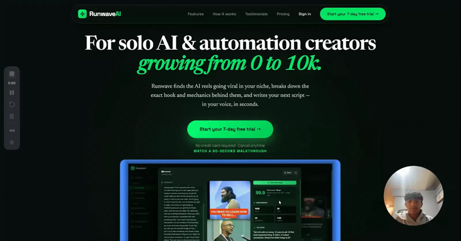 Runwave AI screenshot 1 (video preview)