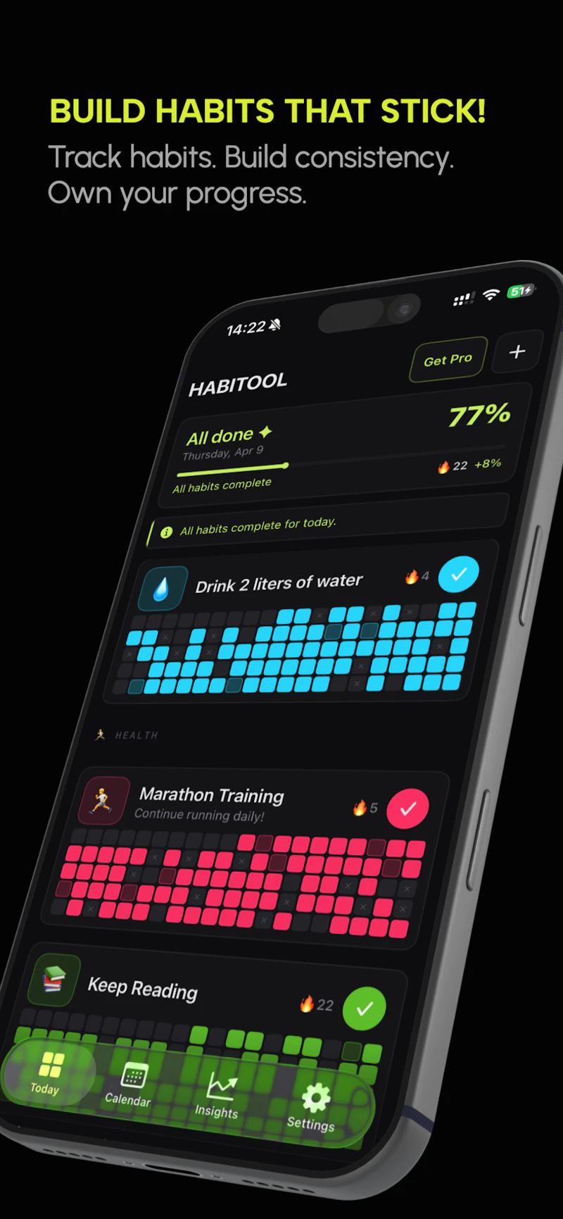 HabiTool Daily Habit Trackers screenshot 1