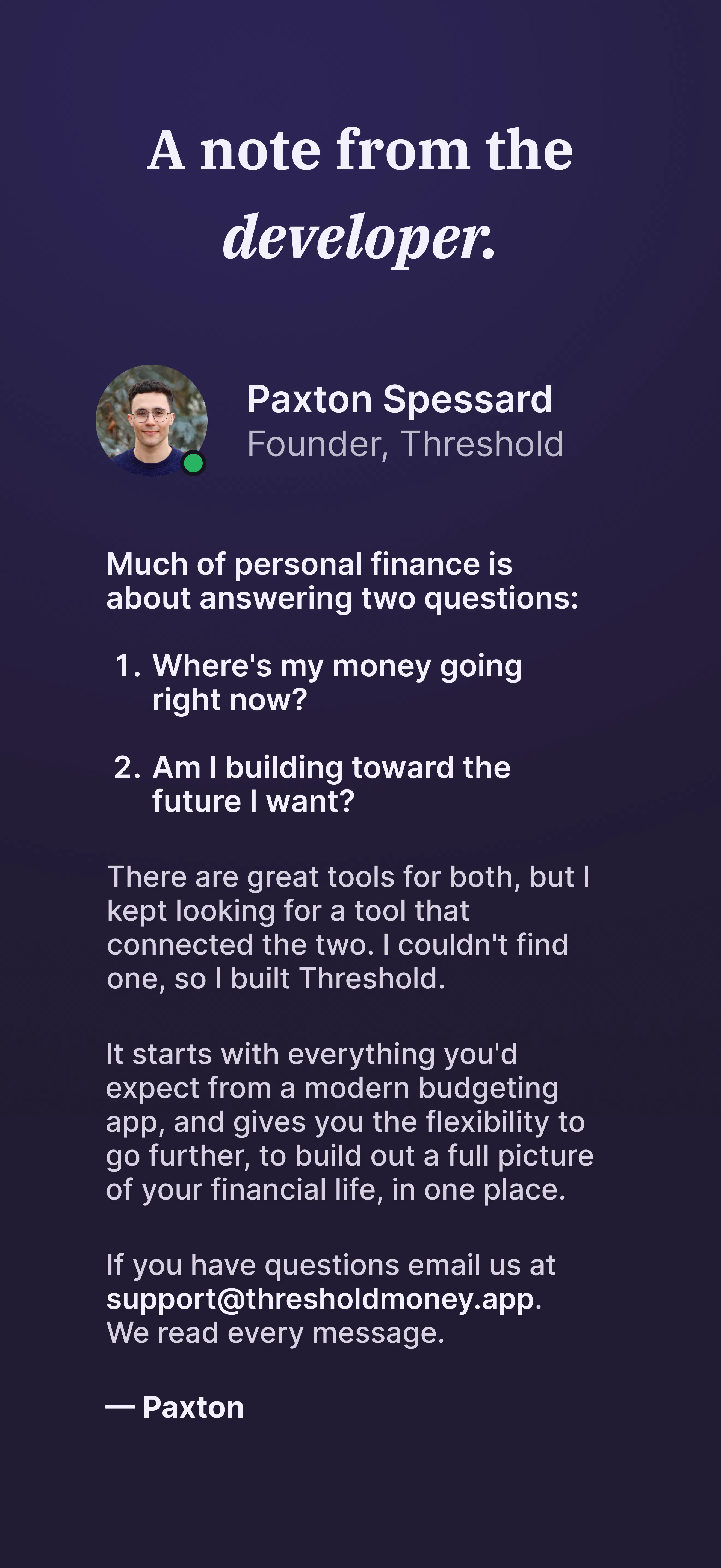 Threshold Money gallery image