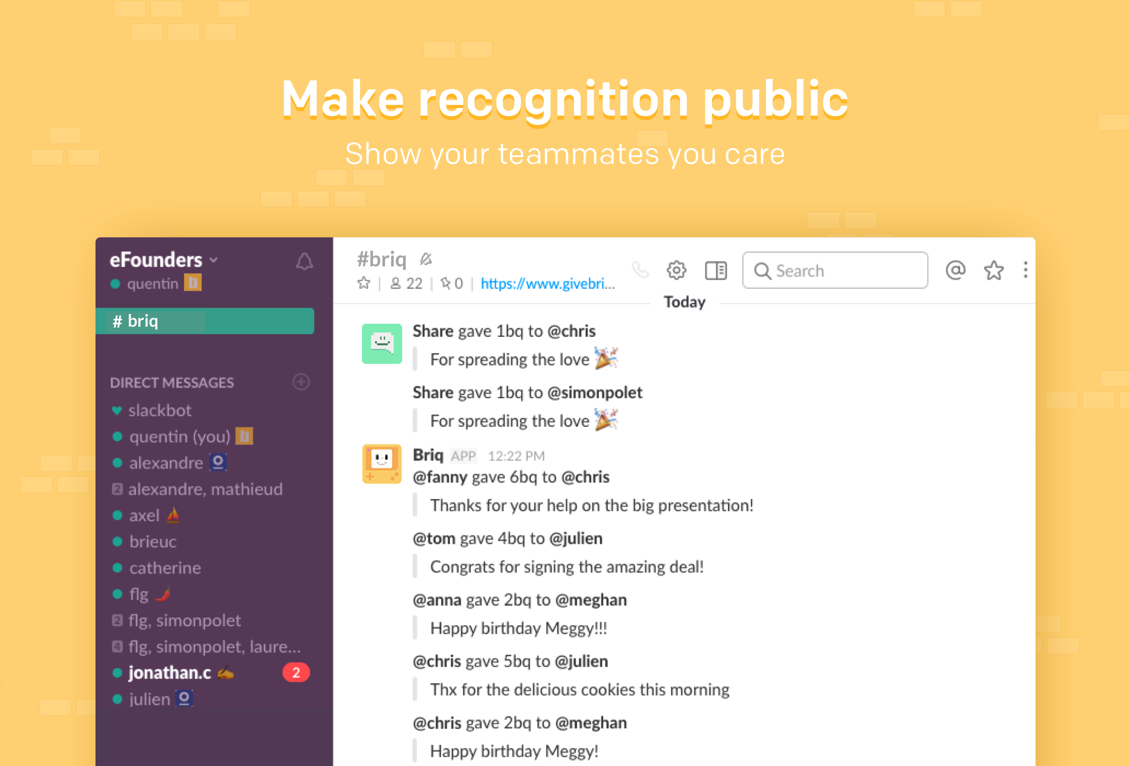 Briq for Slack gallery image