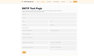 صورة تظهر موقع أداة التصحيح البريدي SMTP التي يتم الوصول إليها مباشرة من المتصفح.