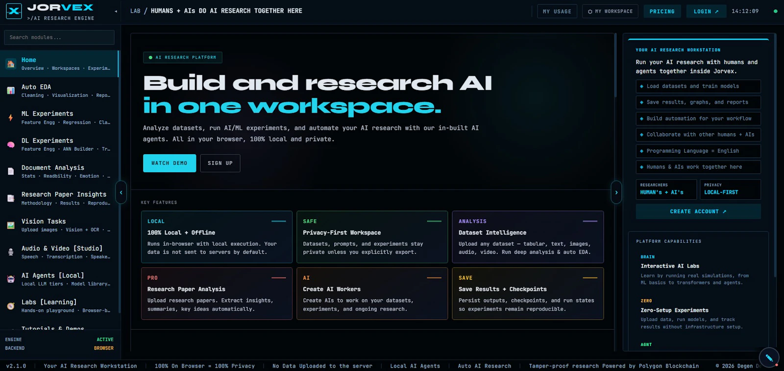 Jorvex — Data Analysis Engine screenshot 2